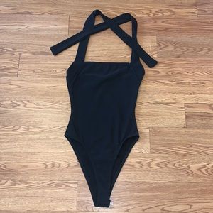 Black Cross Bodysuit